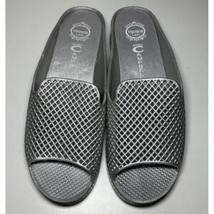 Jeffrey Campbell Havana Last Fling Jelly Wedge Sandal Silver Slides Size 9 Chic